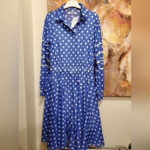 Sz S NWT $980 Julien David polka dot dress